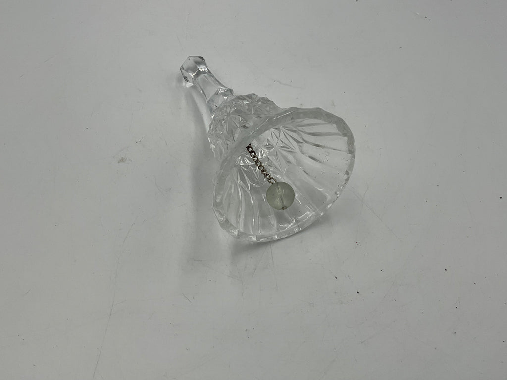 Vintage Clear Pressed Glass Bell Dinner Bell Possibly Precut