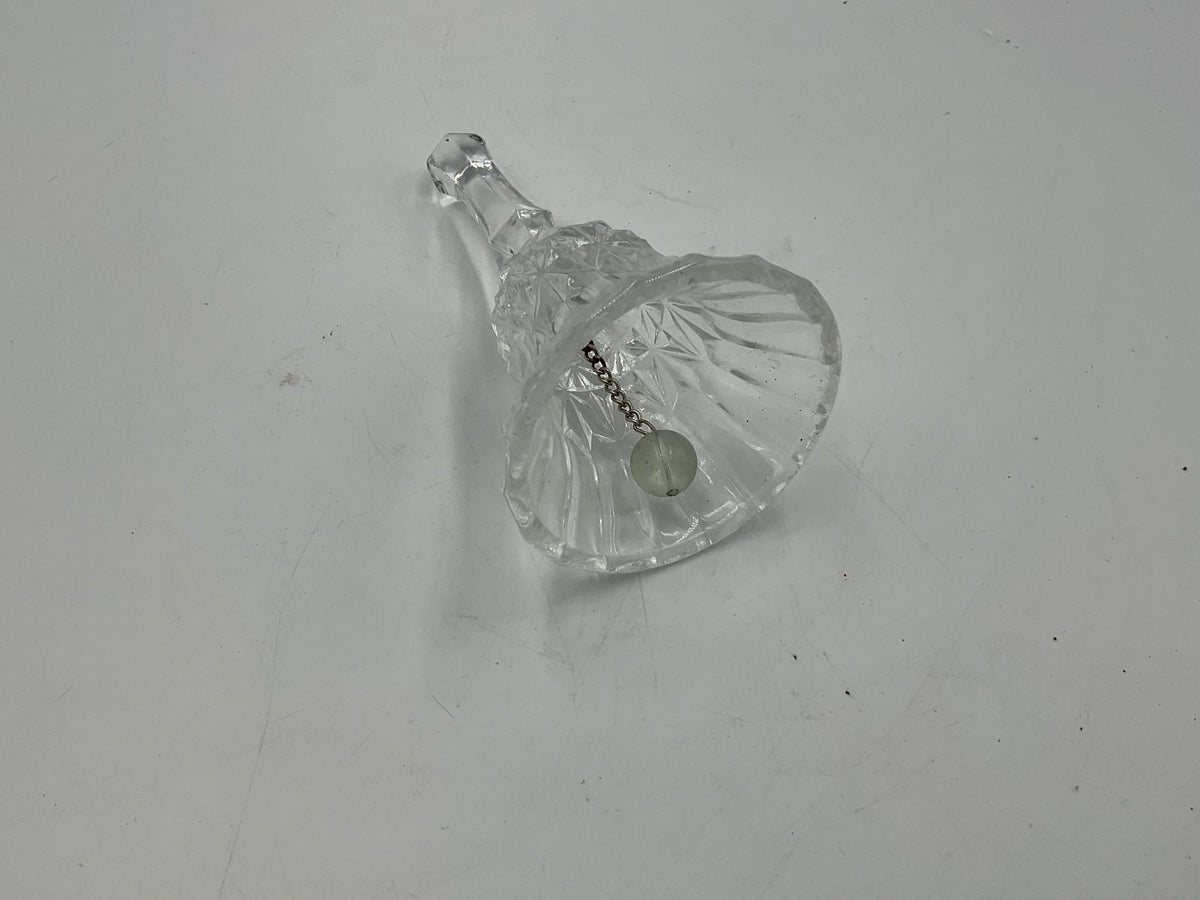 Vintage Clear Pressed Glass Bell Dinner Bell Possibly Precut