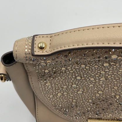 Steve Madden Biege Cream Handbag Shoulder Bag Jeweled Accents