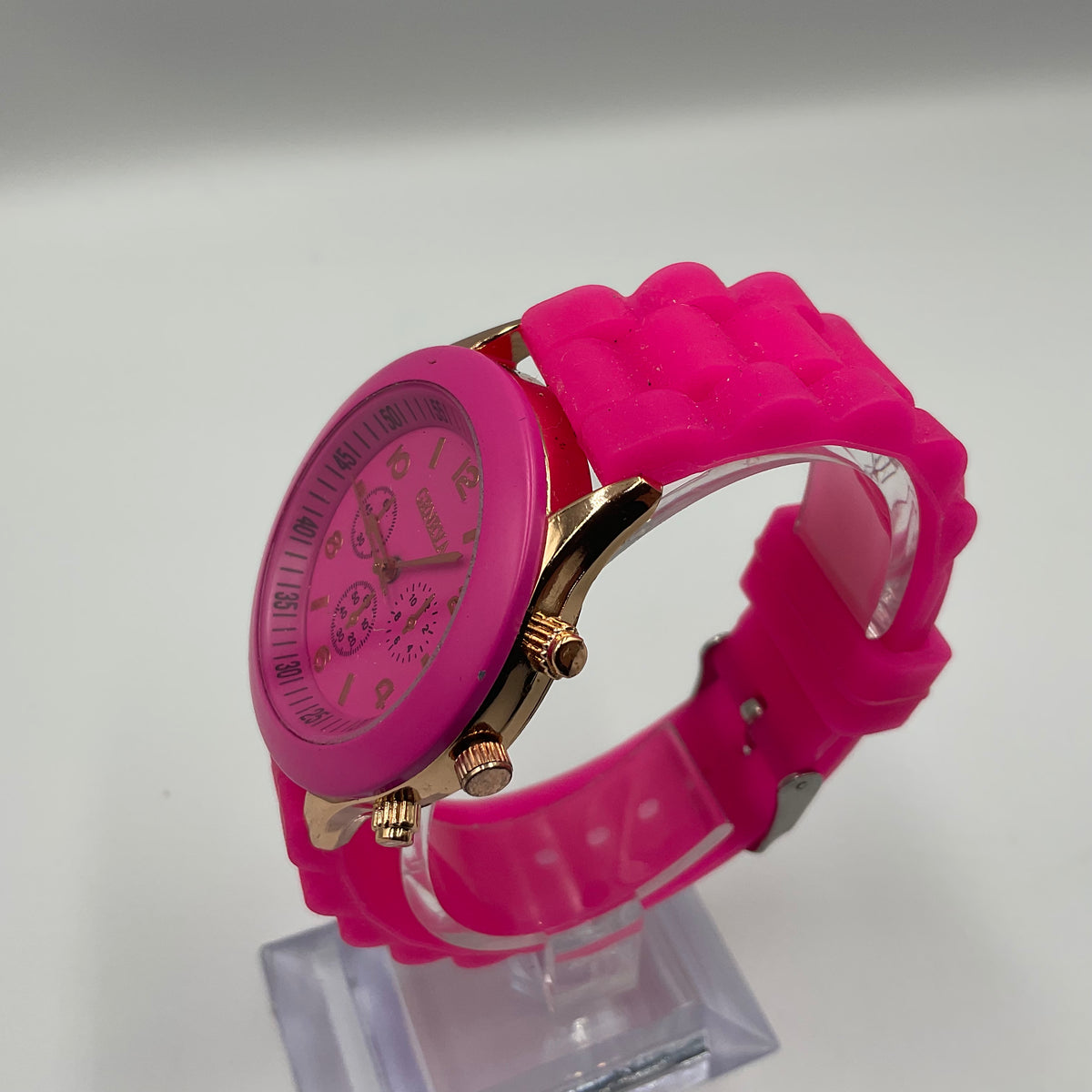 Geneva Quartz Jelly Wristwatch Pink