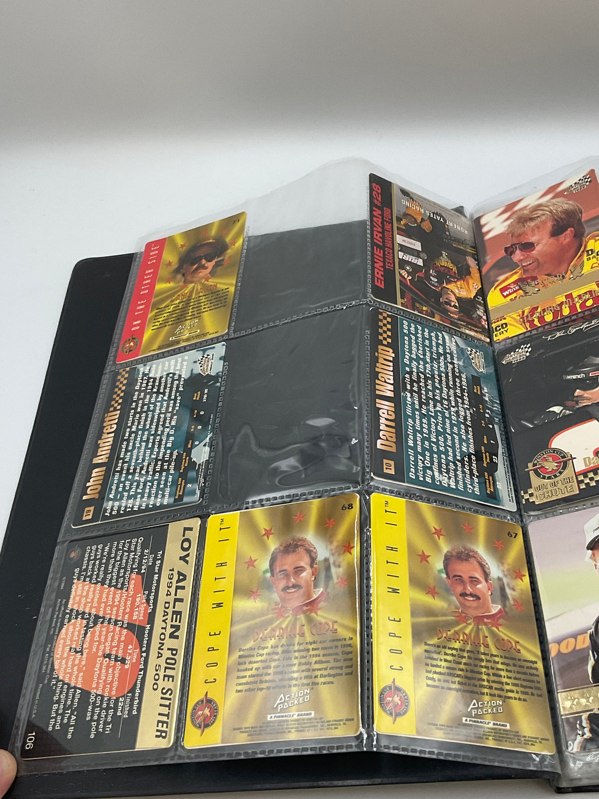 Vintage NASCAR Racing Trading Cards in Binder Album