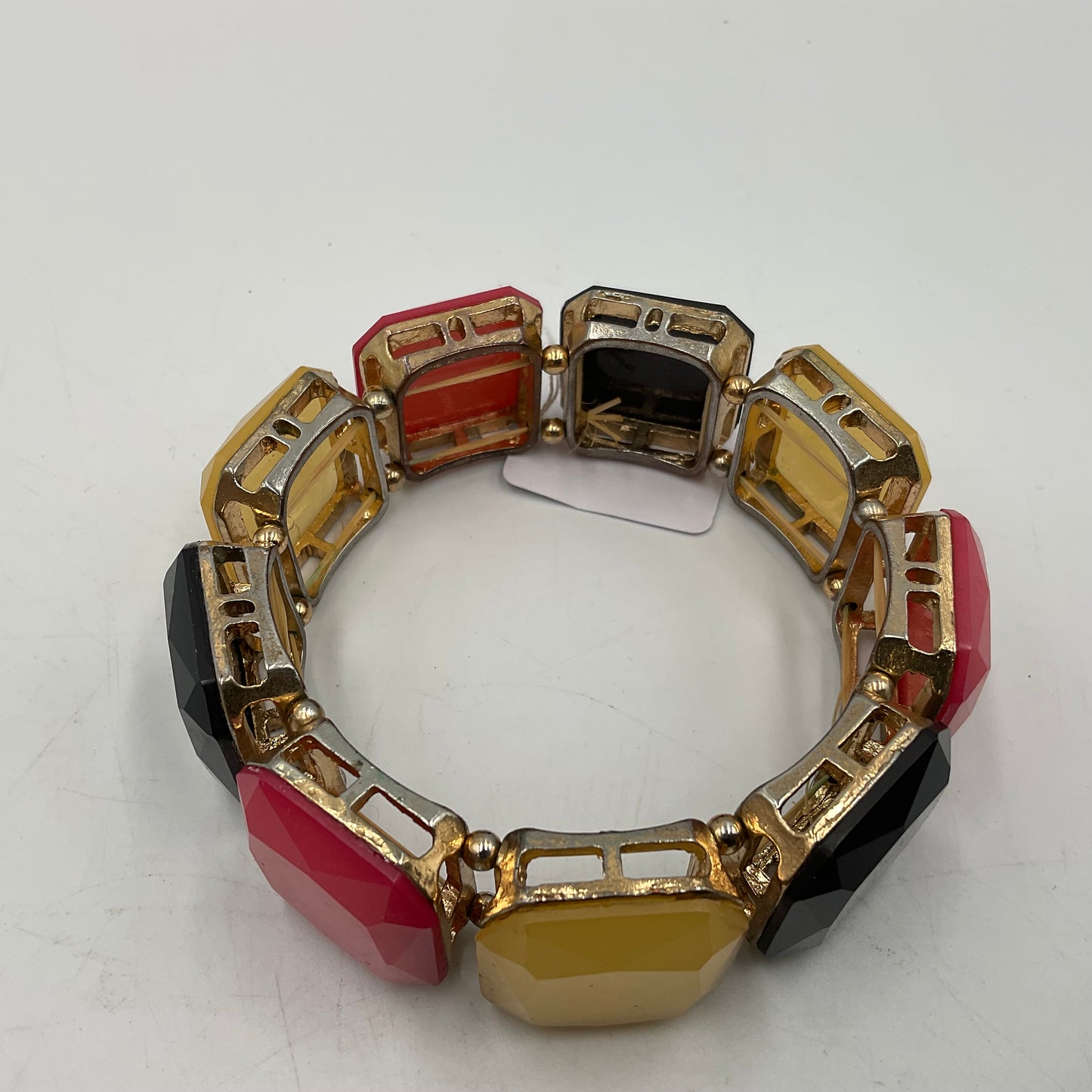 Gold Tone Bracelet With large Colored Stones