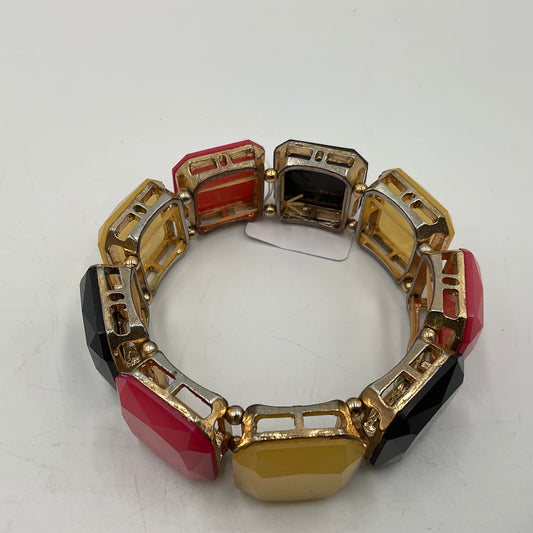 Gold Tone Bracelet With large Colored Stones