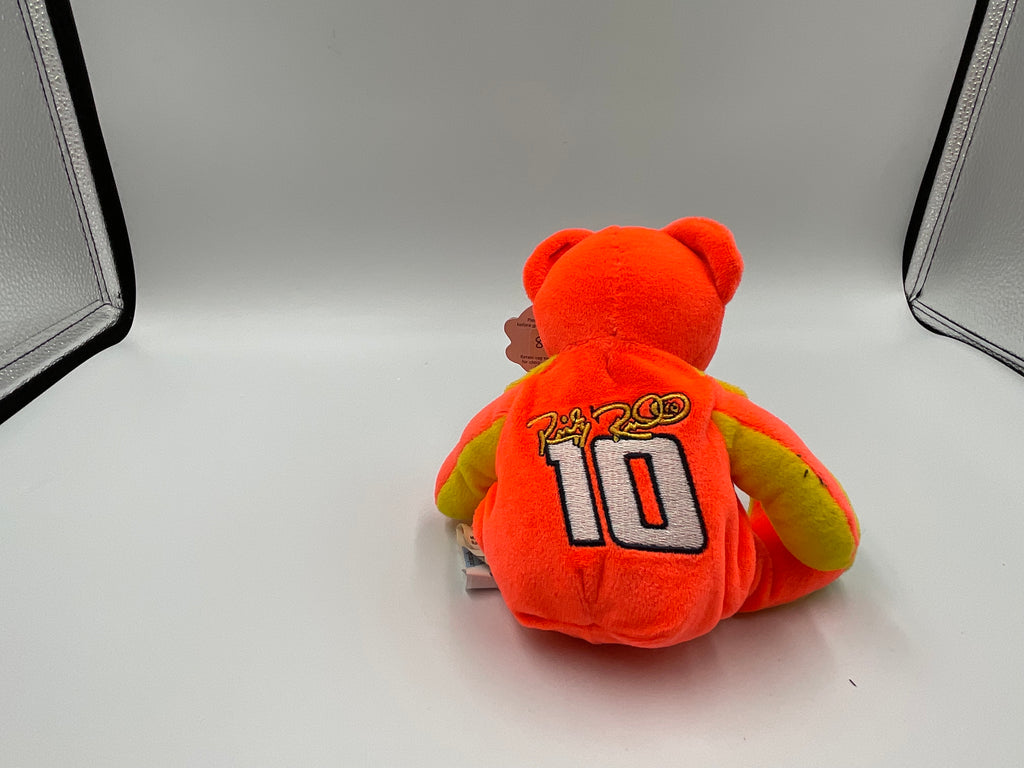 NASCAR Team Speed Beans Ricky Rudd #10 Orange Plush Teddy Bear Collectible