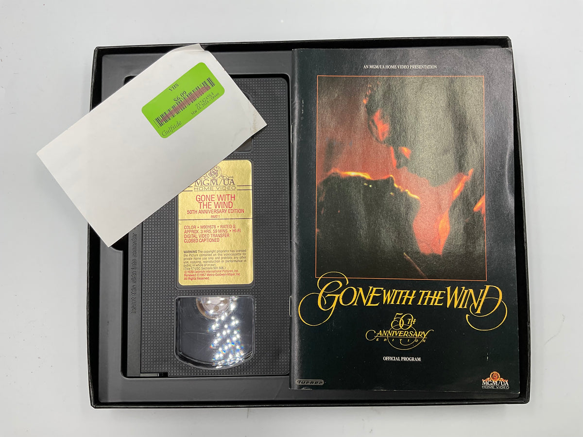 Gone With the Wind 50th Annivwesary VHS Box Set 1989 COA Program Limited