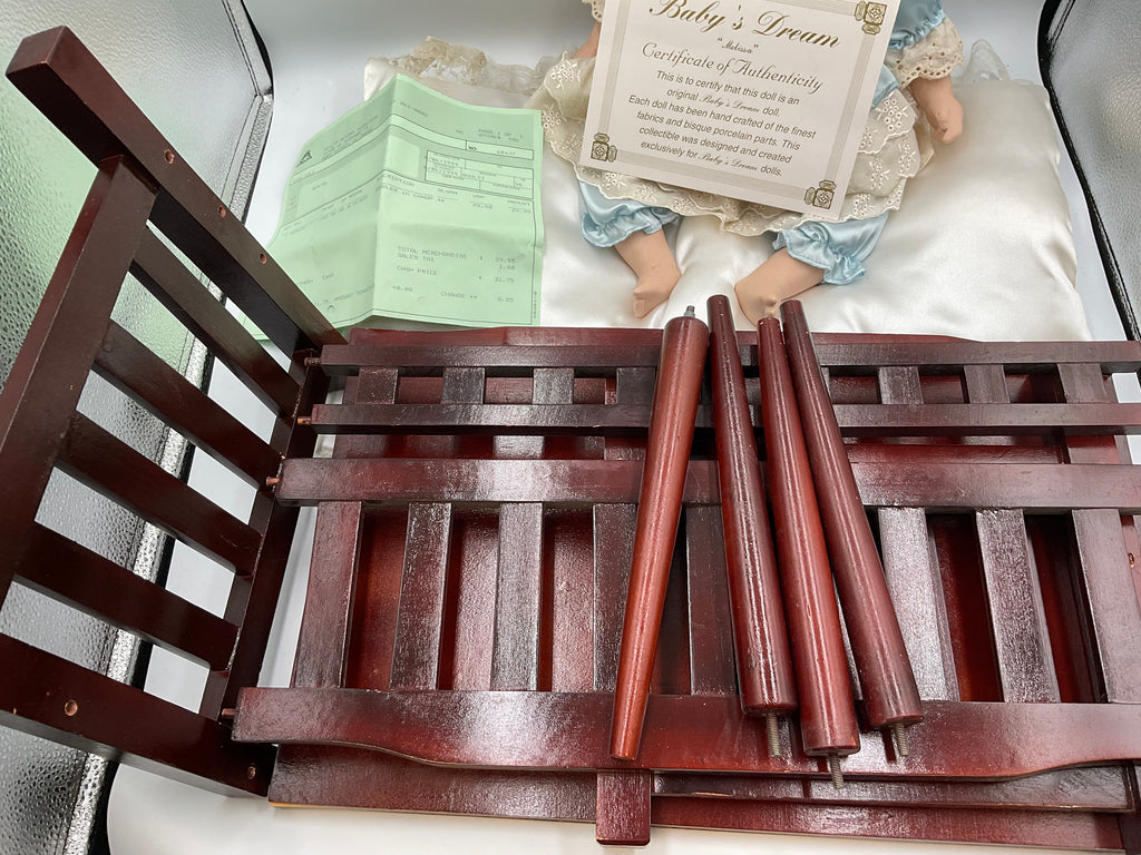 Baby’s Dream Collector’s Edition “Melissa” Wooden Bed Needs Assy.