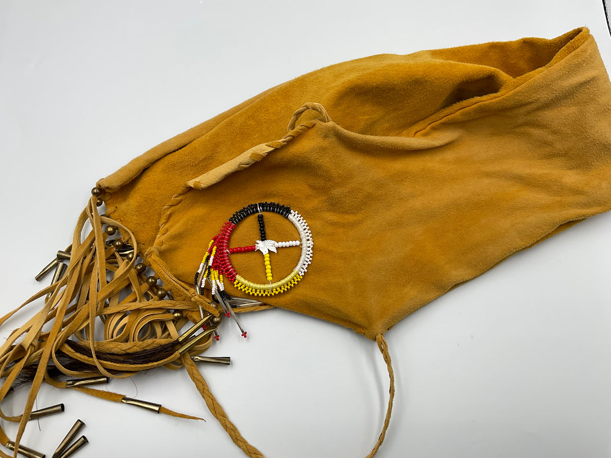 Indigenous First Nations Yellow Buckskin Medicine Wheel
