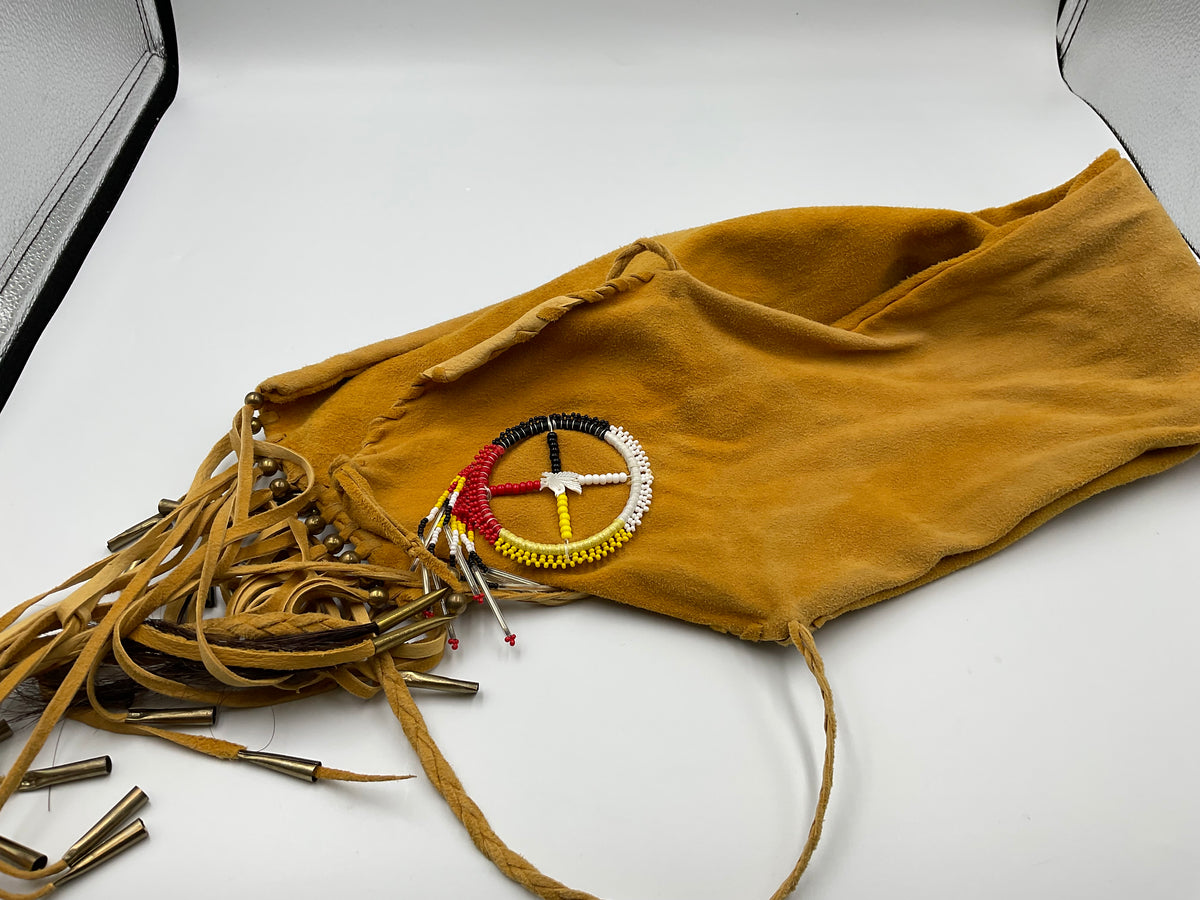 Indigenous First Nations Yellow Buckskin Medicine Wheel