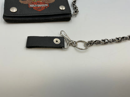 Harley-Davidson Embroidered Winged Eagle Bar & Shield Tri-Fold Biker Chain Wallet