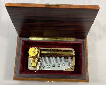 Opus III Sorrento Style 50 Note Wooden Music Box Inlay Instrument Excellent Condition