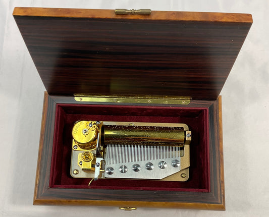 Opus III Sorrento Style 50 Note Wooden Music Box Inlay Instrument Excellent Condition