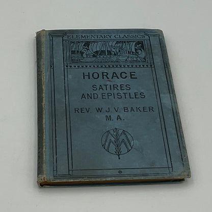 Hardcover Horace: Saties and Epistles Vintage