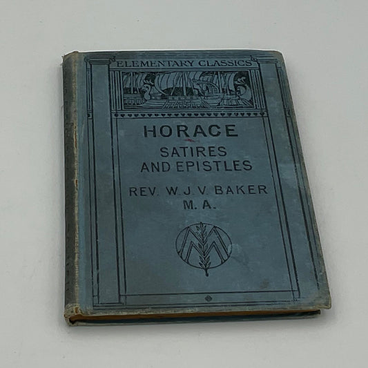 Hardcover Horace: Saties and Epistles Vintage