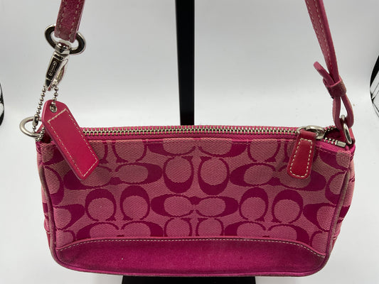 Bright Rose Pink Coach Shoulder Bag