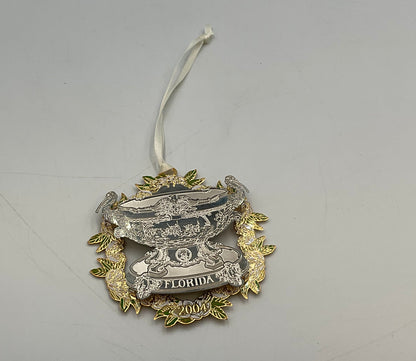 2004 USS Florida Silver Punch Bowl Christmas Ornament