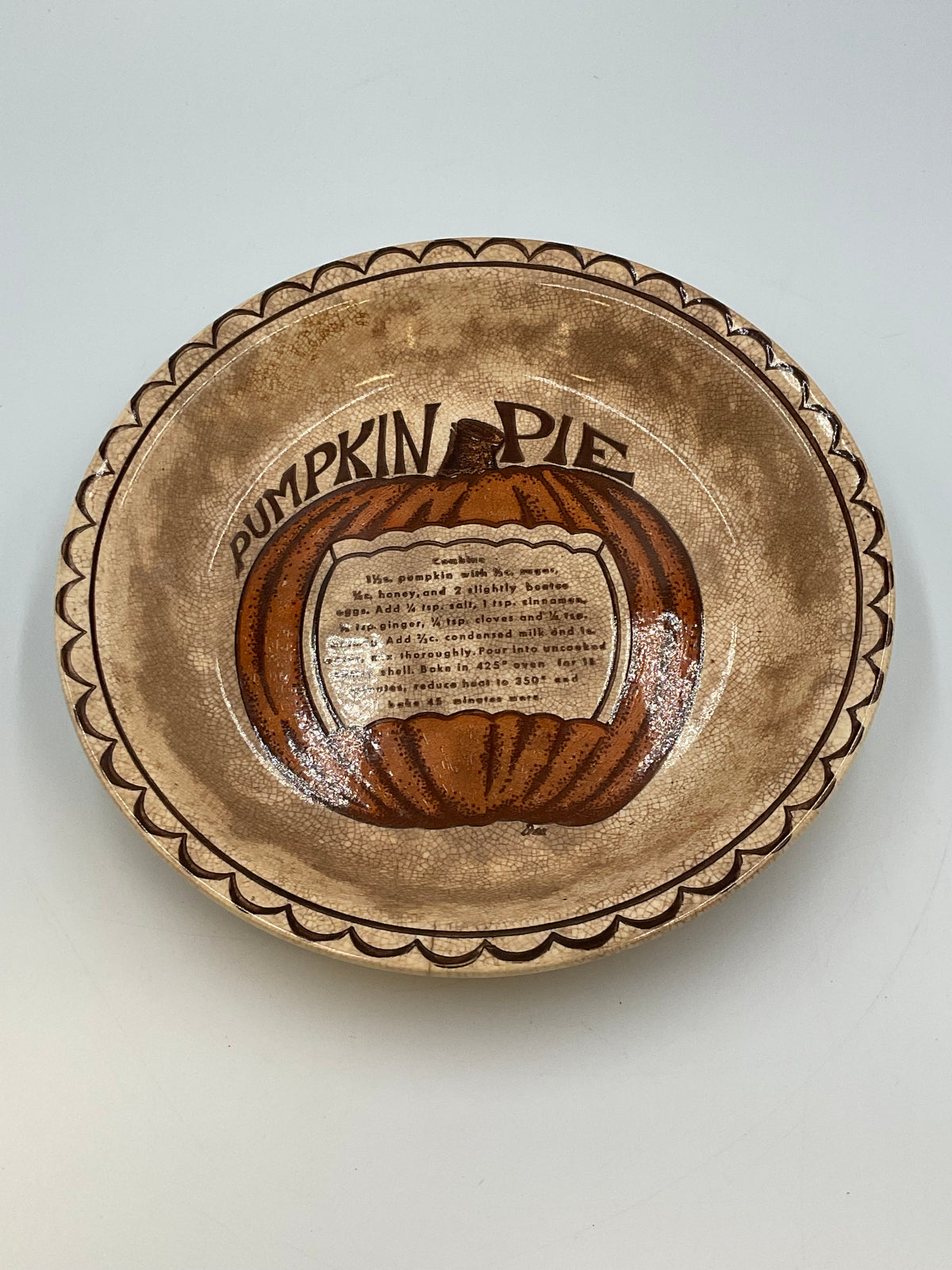 Vintage Royal China Co. Recipe Pie Plates