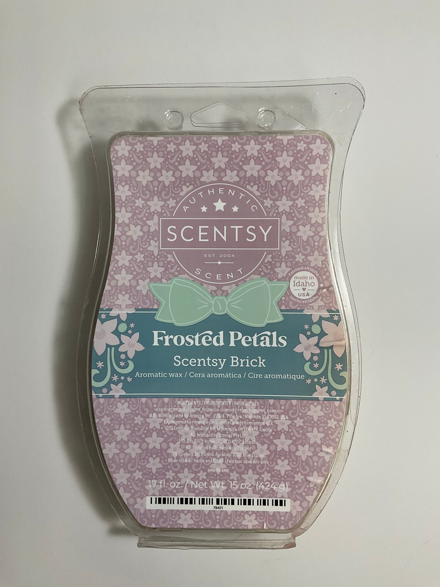 Scentsy Frosted Petals Giant Wax Melt Brick