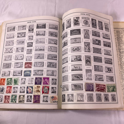 Traveler Stamp Album for International Postage Stamp Collectors Partially Full Incomplete