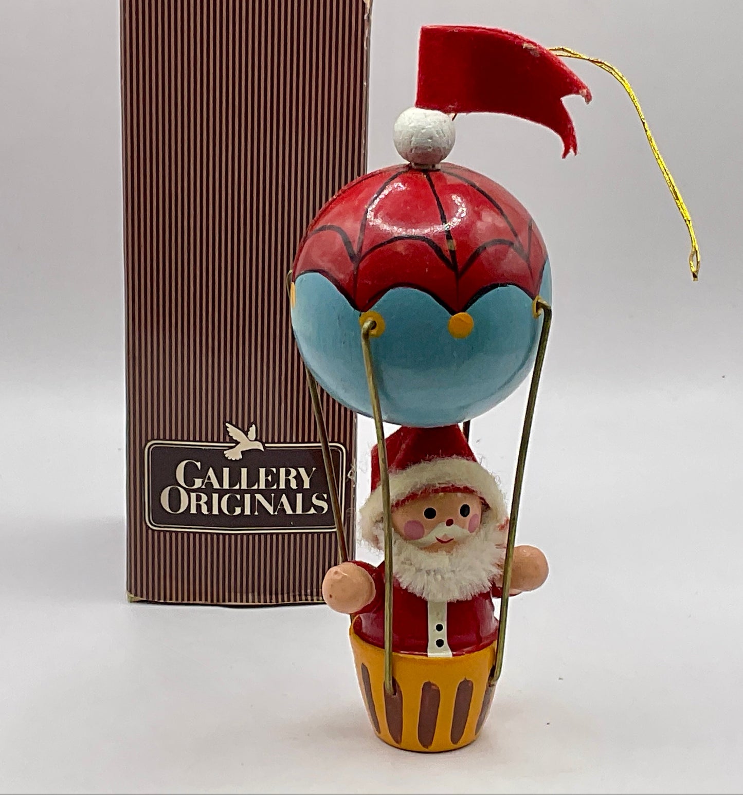 Gallery Originals Vintage Santa Claus Balloon Christmas Holiday Ornament with Original Box