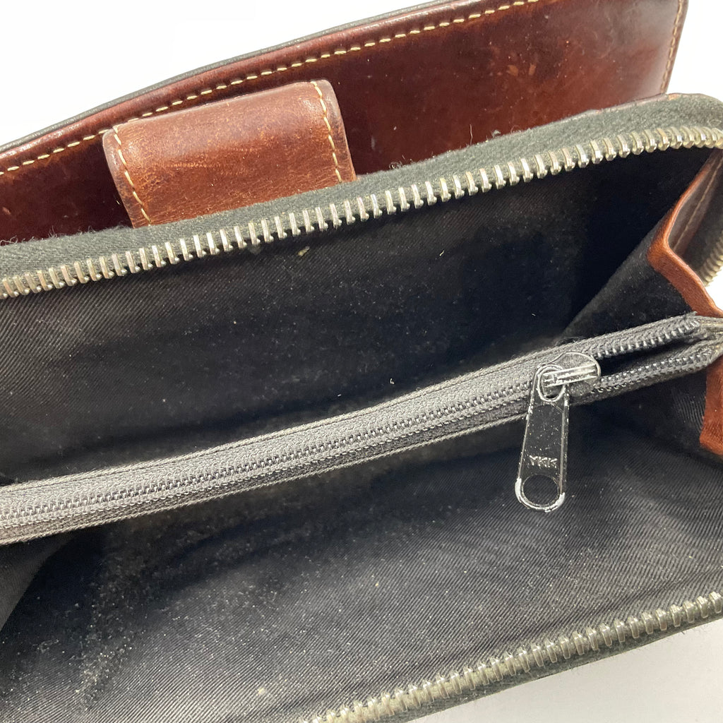 Dooney & Bourke Pebbled Leather Wallet Checkbook Zip-Around
