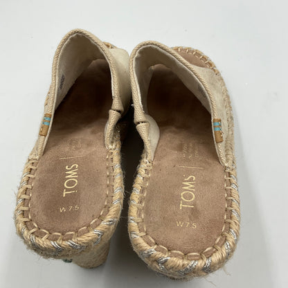 Toms Monica Mule Sandals Beige Size 7.5