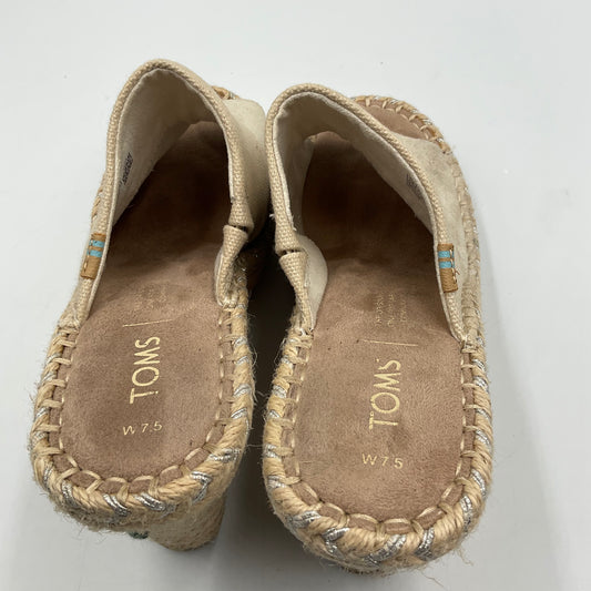 Toms Monica Mule Sandals Beige Size 7.5