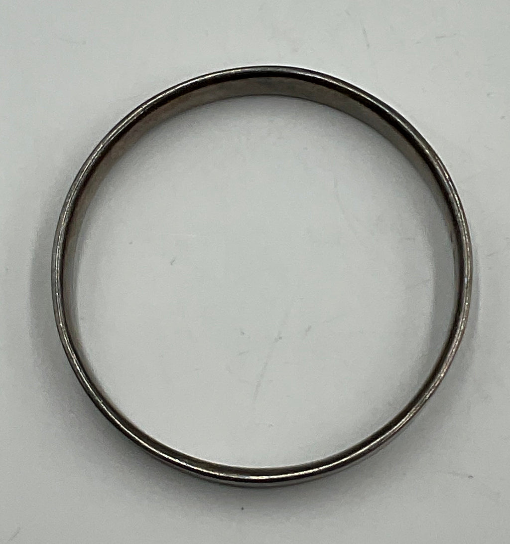 Hawaiian Bangle Bracelet 925 Sterling Silver Koa Wood Inlay