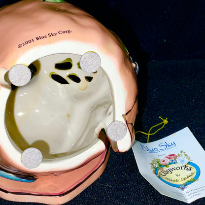 Blue Sky Peach Clay Work