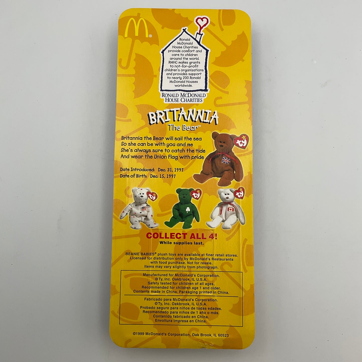 Ty Beanie Britannia The Bear