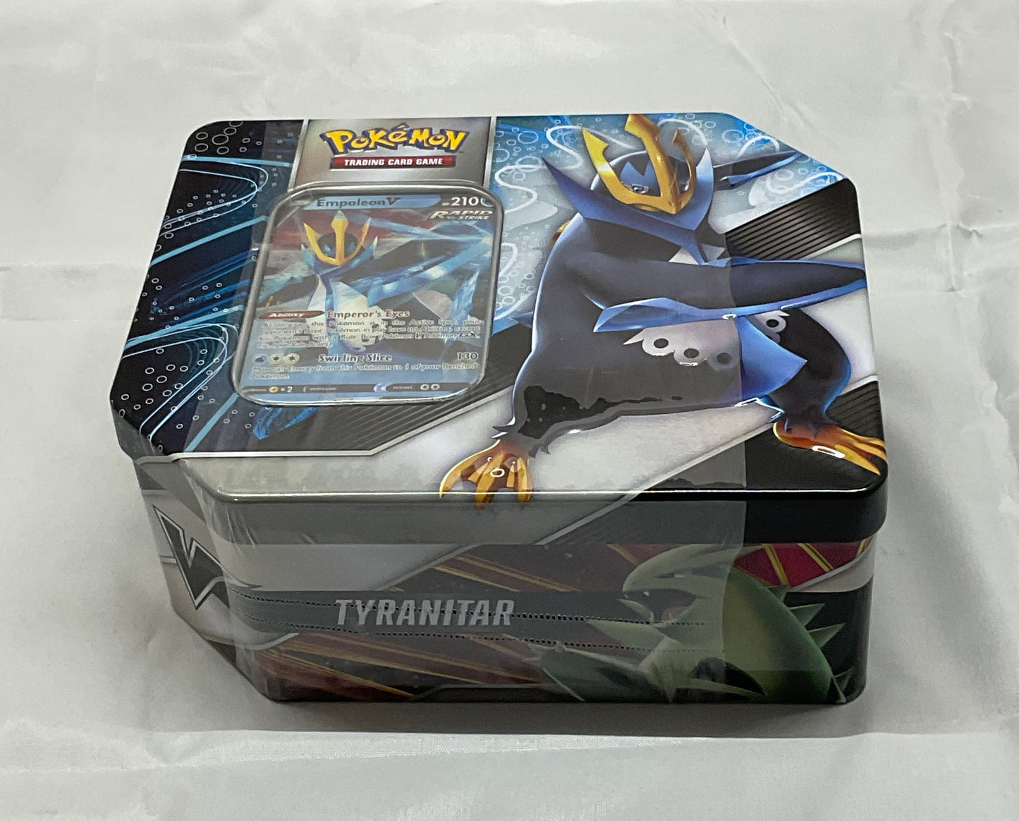 Pokemon Empolean V Strikers TCG Tin 5 Booster Packs Rare Foil Trading Card Game New Factory Sealed