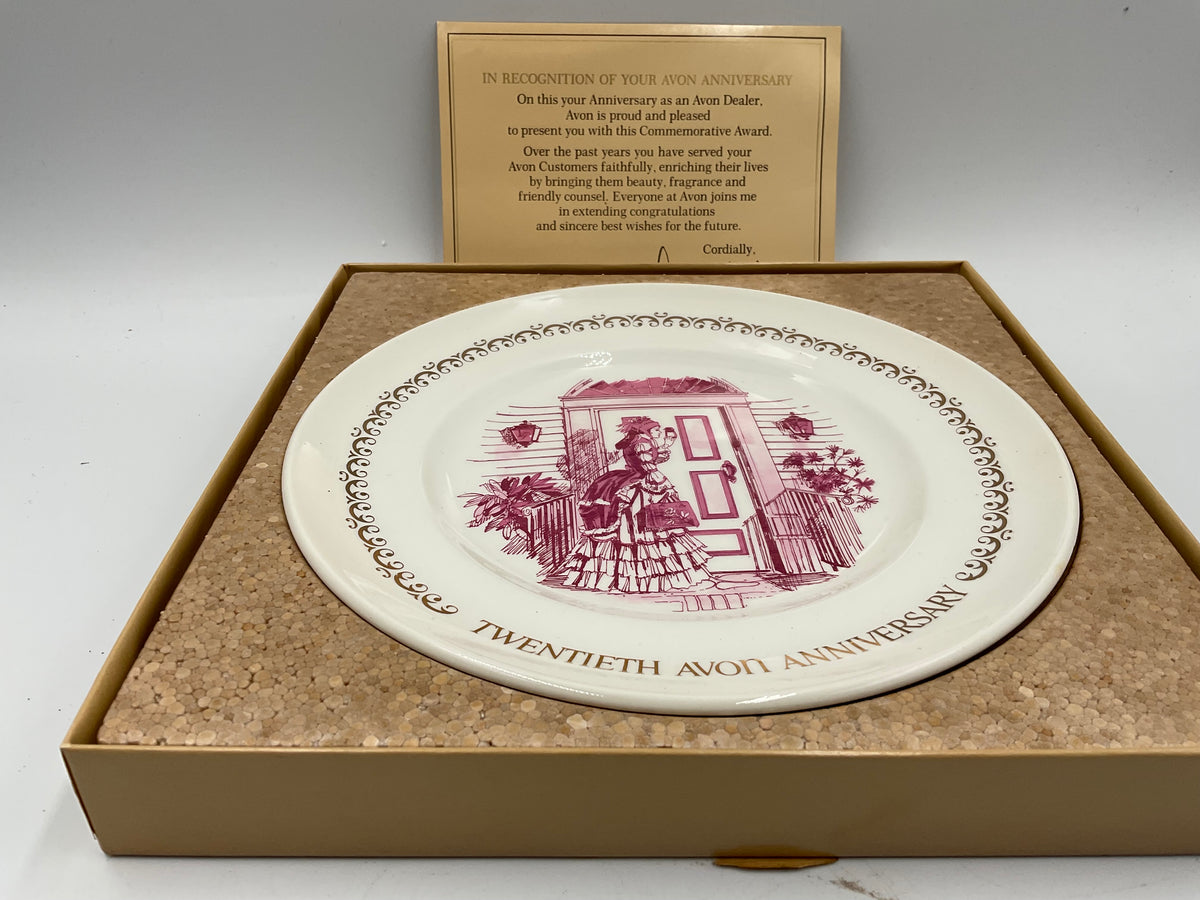 Vintage Collector’s Plate Twentieth Avon Anniversary Plate