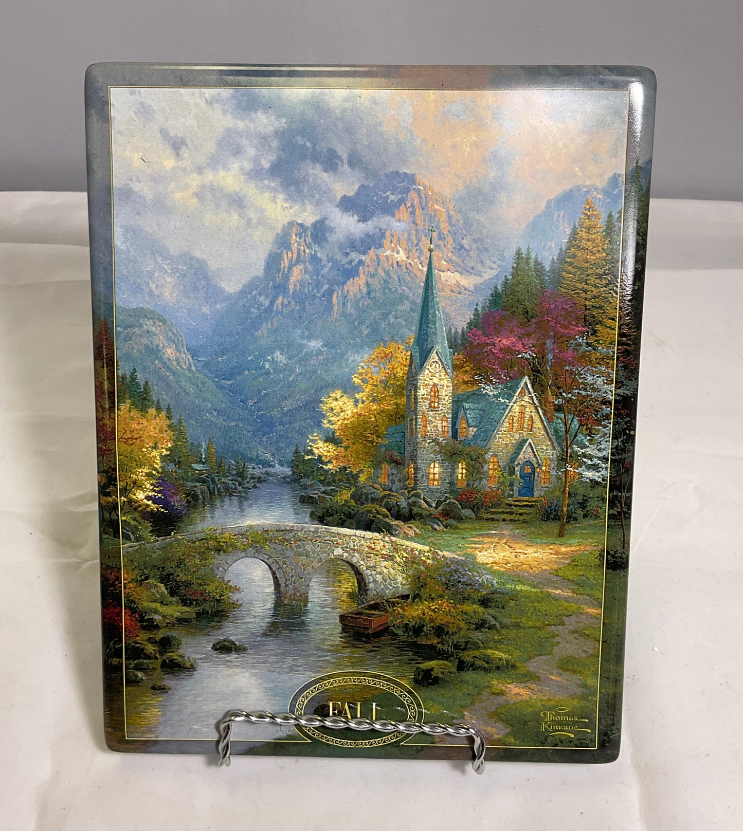 Thomas Kinkade's "Mountain Chapel" Vintage Collector Plate from the Chapels of Nature series.