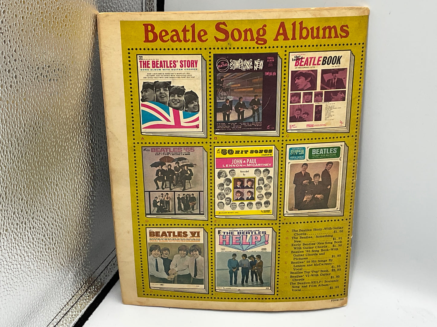 Vintage 1960's The Beatles “Rubber Soul”  Souvenir Music  Book