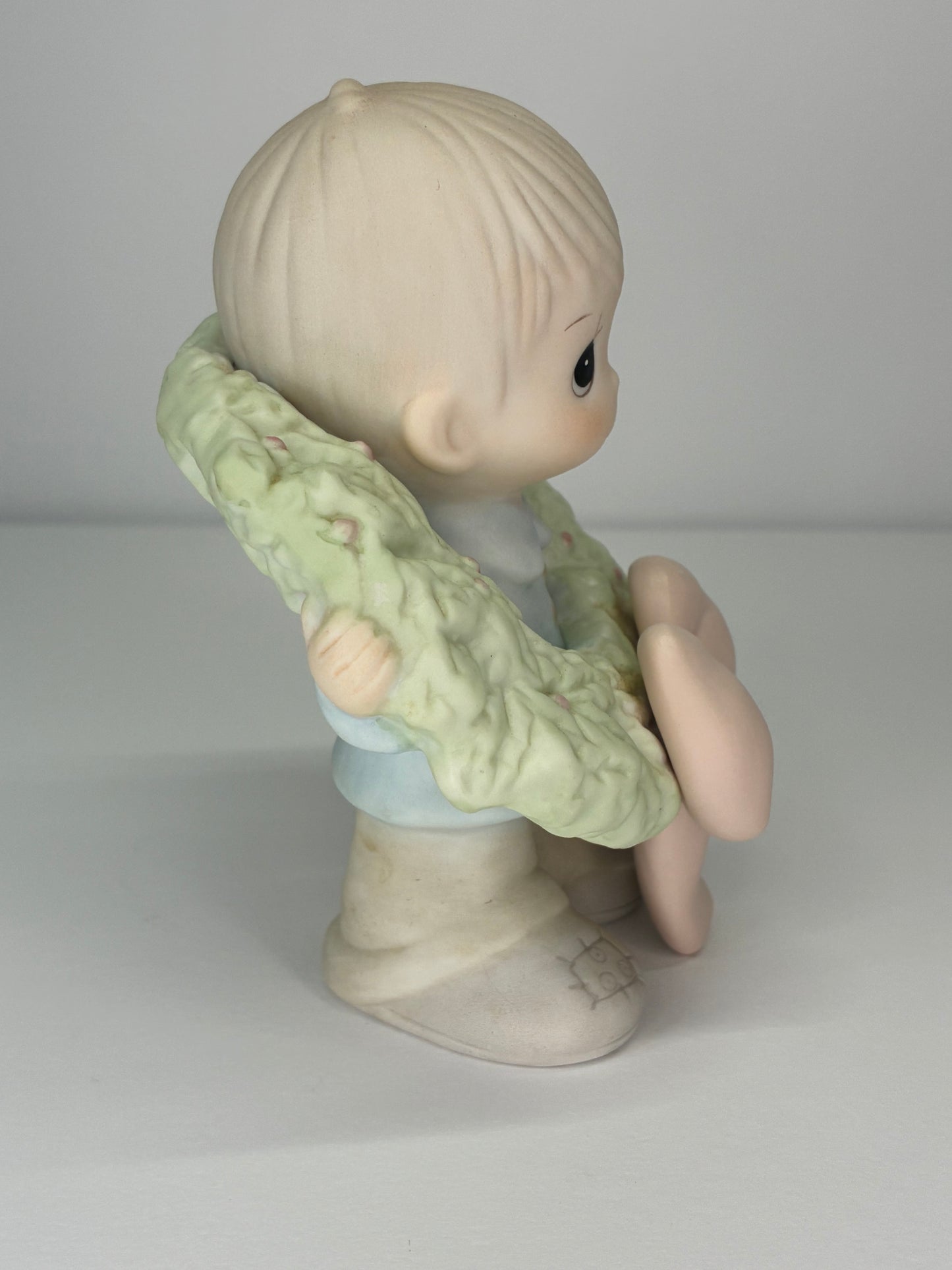 Precious Moments Vintage 1983 Surrounded With Joy Hand Painted Porcelain Collectible Figurine Original Box Mint