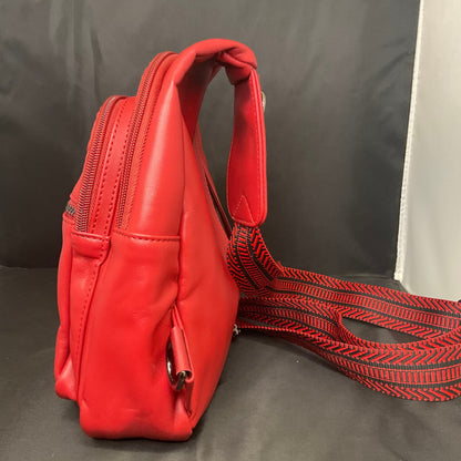 Red Latmap CrossBody Side Bag