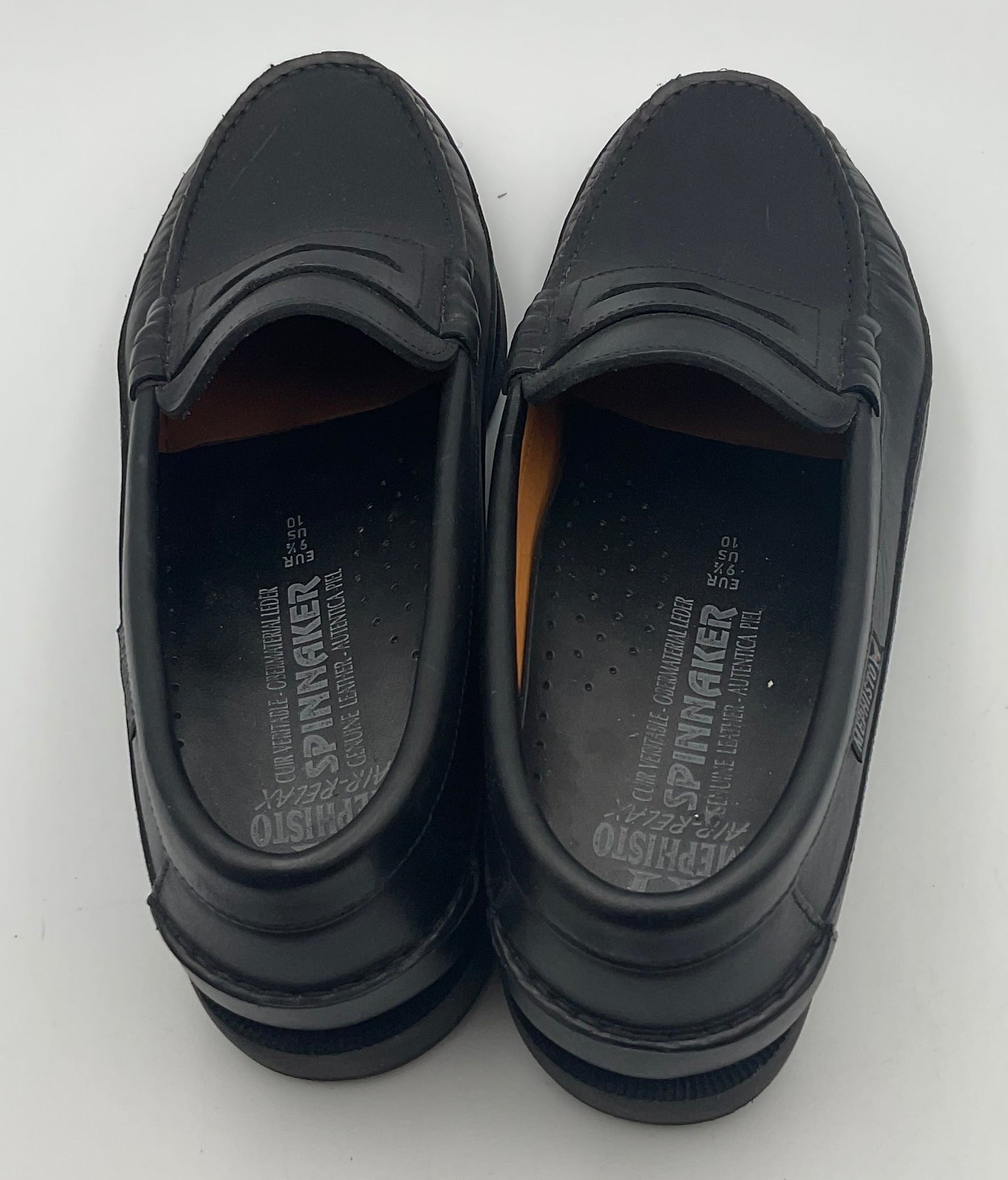 Mephisto Spinnaker Black Leather Penny Loafers Men's Shoes Size 10