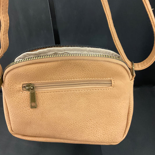 Beige Revive Vintage Leather Crossbody Bag