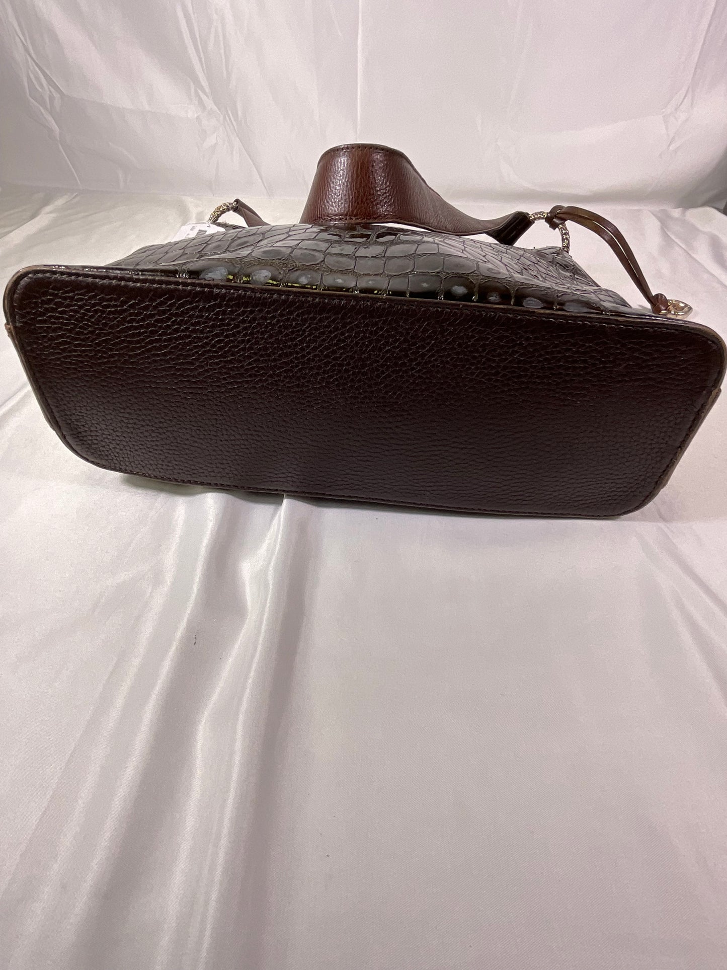 Brighton Shoulder Bag - Dark Brown - Metal Accents