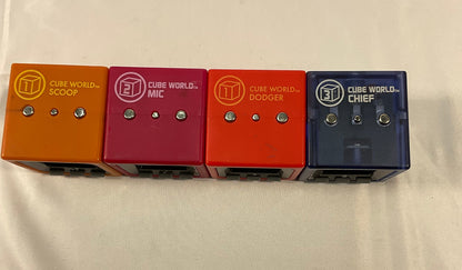 Radica Cube World Set of 4 Vintage Handheld Electronic Games Toys Working New Batteries