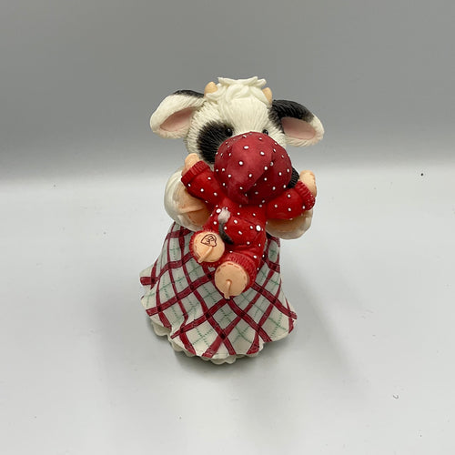 Enesco Mary’s Moo Moos Mom  Holding Baby Figurine Vintage Collectible