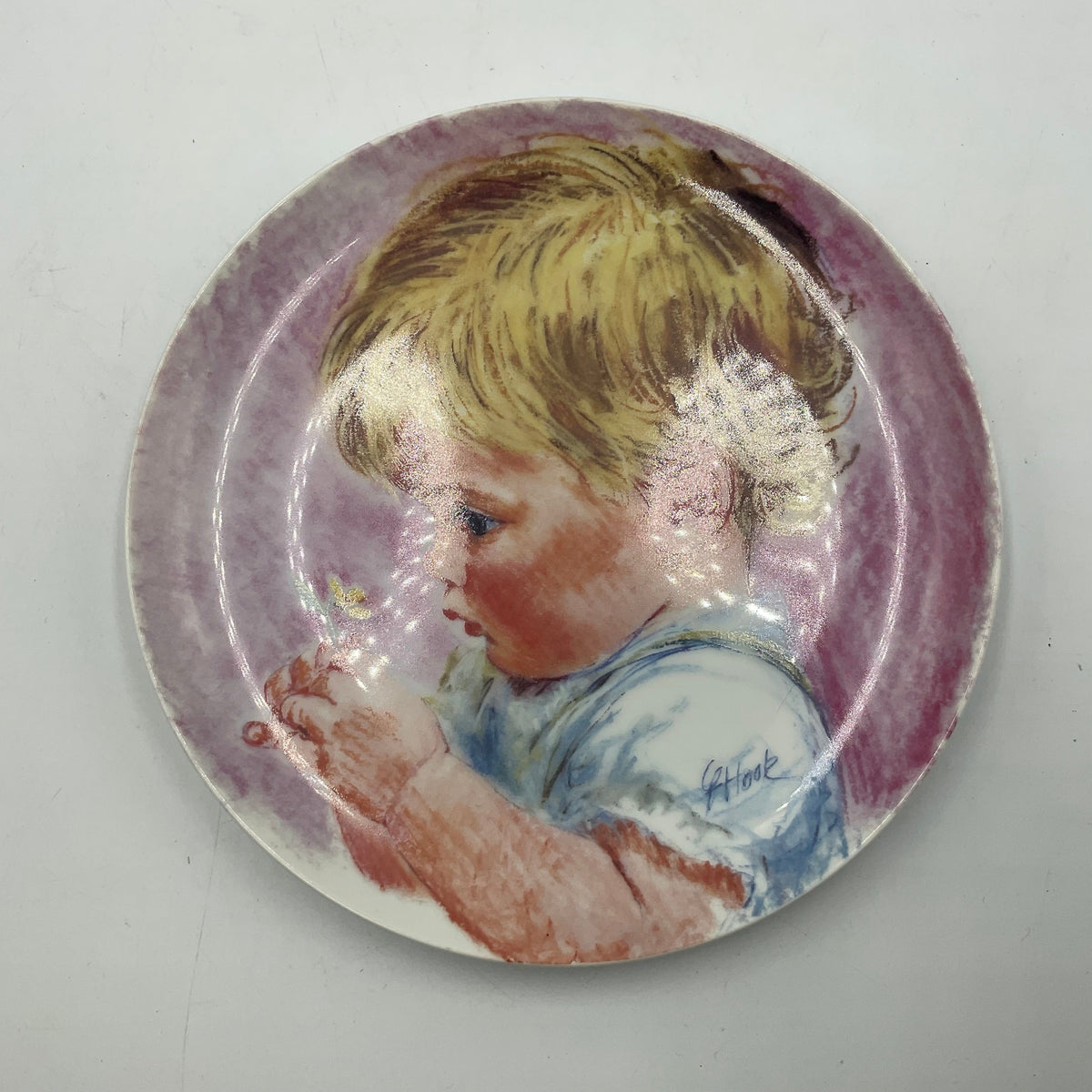 Frances Hook Collector Plates, Lot of 3, Child Portait Wall Plates Decor