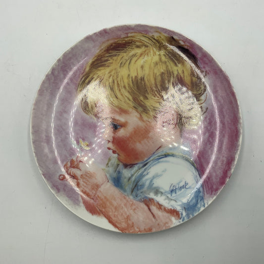 Frances Hook Collector Plates, Lot of 3, Child Portait Wall Plates Decor