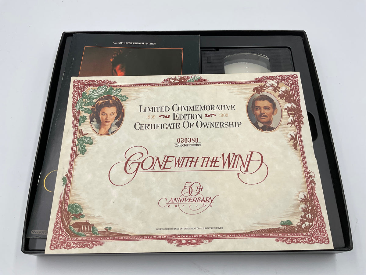 Gone With the Wind 50th Annivwesary VHS Box Set 1989 COA Program Limited