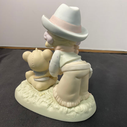 Precious Moments Vintage 1994 I Can't Bear to Let You Go Hand Painted Porcelain Collectible Figurine in Original Box