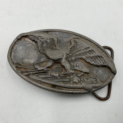 Vintage Pewter American Eagle Belt Buckle
