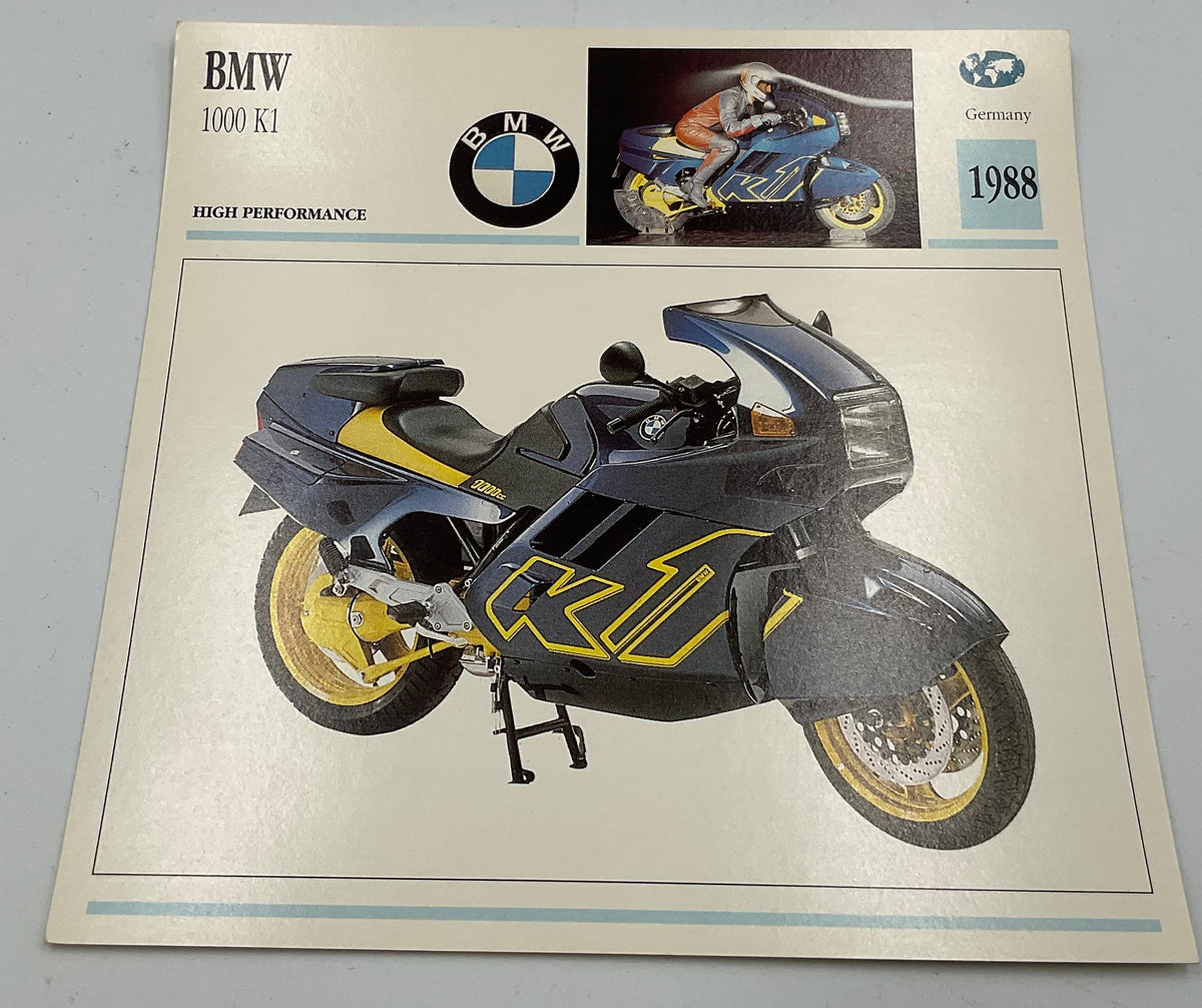 Vintage AJS 500cc Supercharged V4 Competition Motorcycle Info Card Spec Sheet