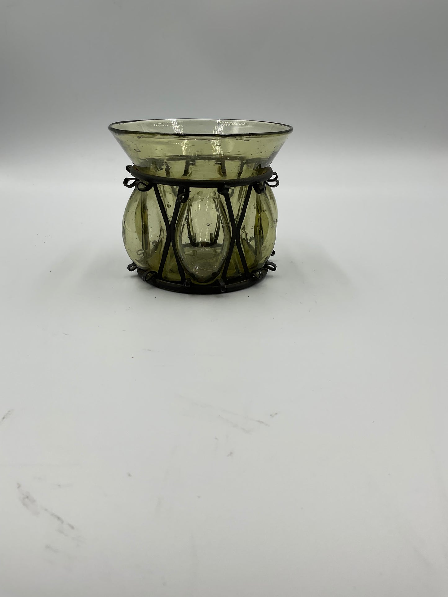 Antique 1800’s Hand Blown Glass Candle Holder