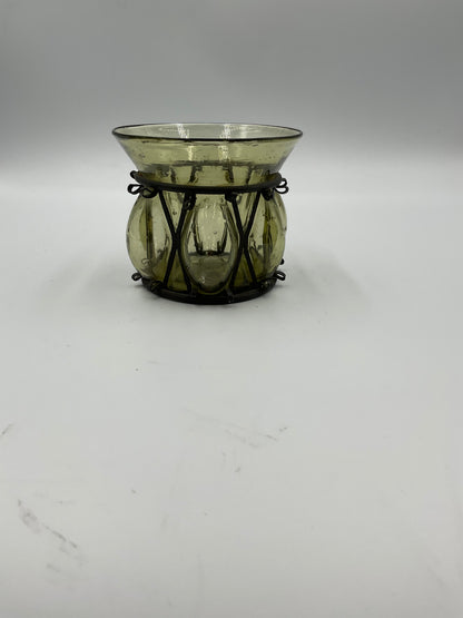Antique 1800’s Hand Blown Glass Candle Holder