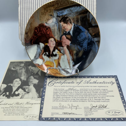 W.L. George Bradford Exchange Scarlett Rhett’s Honeymoon Gone with Wind China Plate