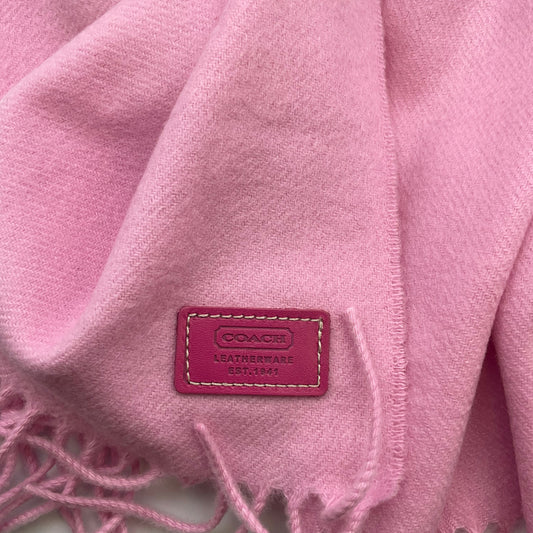 Coach Pink Cashmere Signature Scarf New with Tags NWT